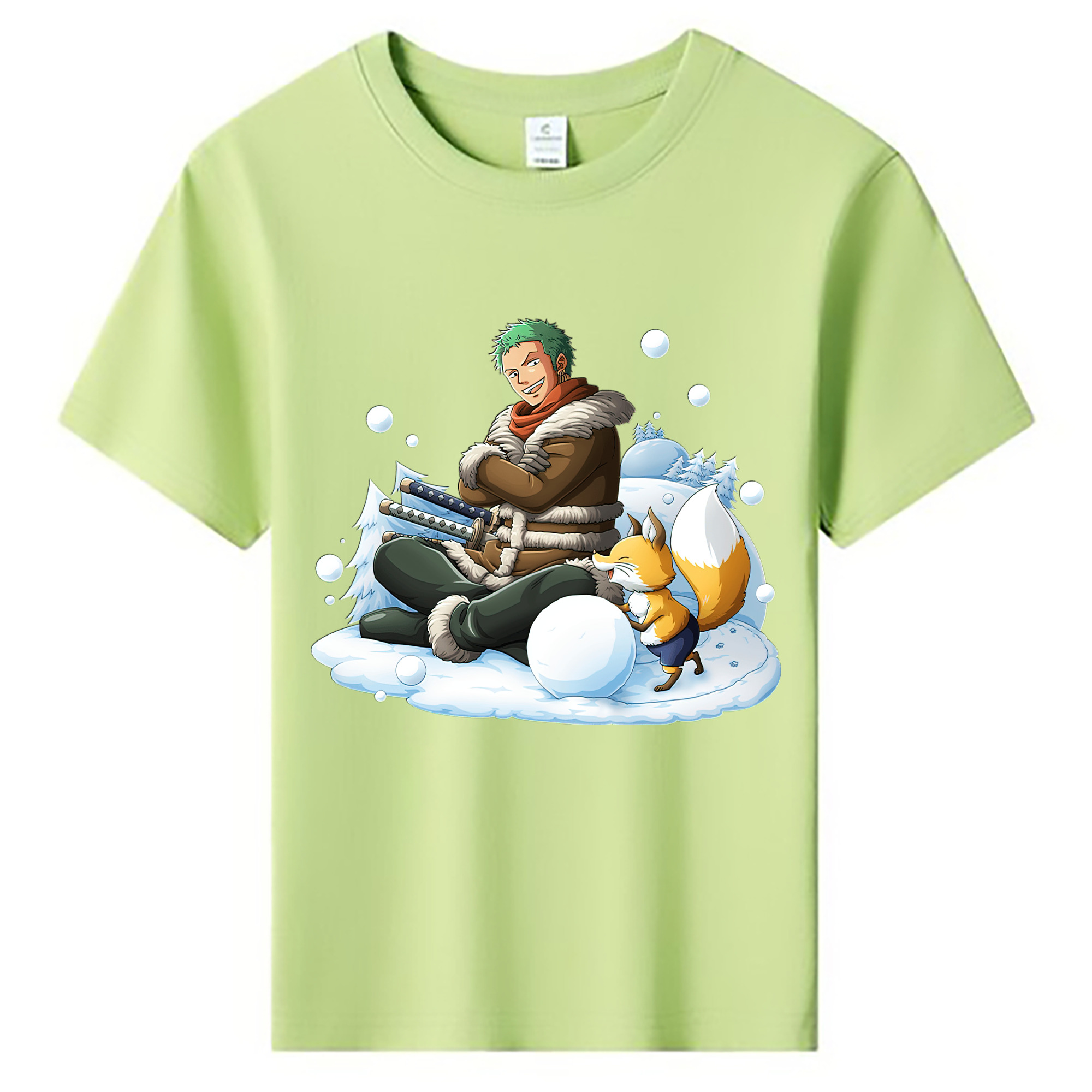 ワンピース ロロノア・ゾロ ONE PIECE Roronoa Zoro 綿100％キッズTシャツ（フロントプリント）